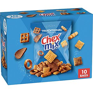 10-Pack 1.75-Oz Chex Mix Traditional Snack Mix w/ S&S + Free Shipping w/ Prime or on +