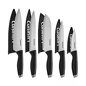 10-Pc Cuisinart Stainless Steel Knife Set w/ Blade Guards (Black)