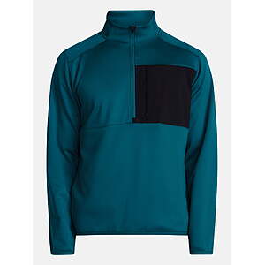 Ozark Trail Men's Half-Zip Pullover (Teal, Size M-3XL) $9 + Free S&H w/ Walmart+ or on $35+