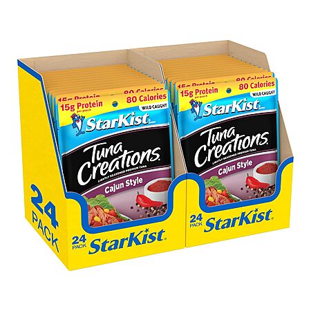 24-Pack 2.6-Oz StarKist Tuna Creations (Cajun Style) $16.80 w/ S&S + Free Shipping w/ Prime or on $35+