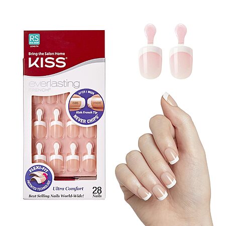 KISS Everlasting French Manicure Kit w/ 28 Fake Nails (Real Short) $2.30 w/ Subscribe & Save