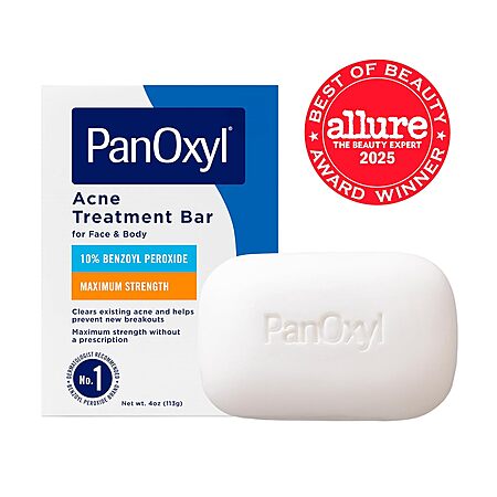 PanOxyl Acne Treatment Bar for Face & Body w/ 10% Benzoyl Peroxide $6.11 w/ S&S + Free Shipping w/ Prime or on $35+