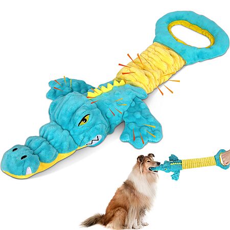 18.5" Eneston Plush Stretch Alligator Dog Toy (Blue) $6.99 + Free Shipping w/ Prime or on $35+