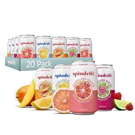 20-Pack 12-Oz Spindrift Sparkling Water Variety Pack $9.32 w/ S&S + Free Shipping w/ Prime or on $35+