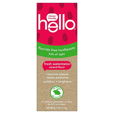 4.2-Ounce Hello Fresh Watermelon Fluoride-Free Kids' Toothpaste $2.77 w/ S&S + Free Shipping w/ Prime or on $35+