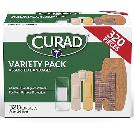 320-Count CURAD Assorted Bandages Variety Pack $6.67 + Free Shipping w/ Prime or on $35+