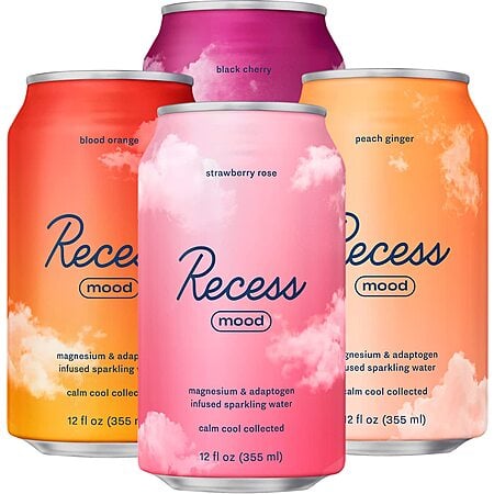 12-Count 12-Oz Recess Mood Magnesium Drink Variety Pack $18.61 w/ S&S + Free Shipping w/ Prime or on $35+