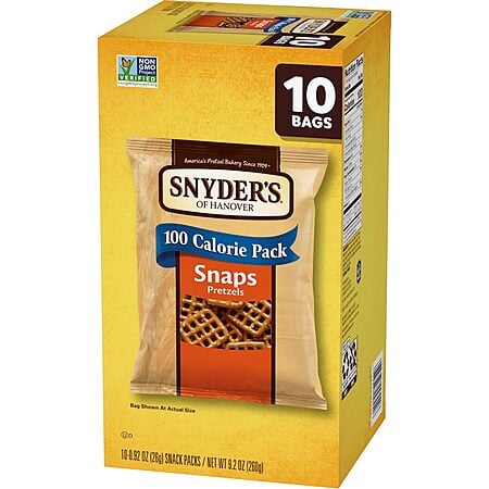 10-Pack .92-Oz Snyder's of Hanover Pretzels Snaps $4.49 w/ S&S + Free Shipping w/ Prime or on $35+