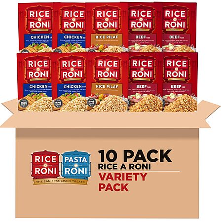 10-Pack Rice-A-Roni (Variety) $10.96 w/ S&S + Free Shipping w/ Prime or on $35+
