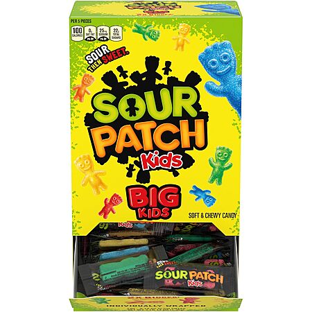 240-Count SOUR PATCH KIDS Big Kids Individually Wrapped Soft & Chewy Candy $11.01 w/ S&S + Free Shipping w/ Prime or on $35+