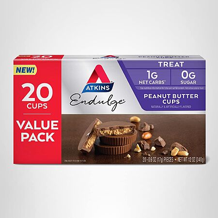 20-Count Atkins Endulge Dessert (Peanut Butter Cups) $5.46 w/ S&S + Free Shipping w/ Prime or on $35+