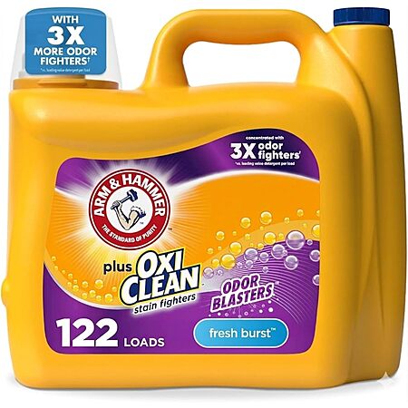 158.6-Oz Arm & Hammer Plus OxiClean w/ Odor Blasters Liquid Laundry Detergent (Fresh Burst) $10.48 w/ S&S + Free Shipping w/ Prime or on $35+