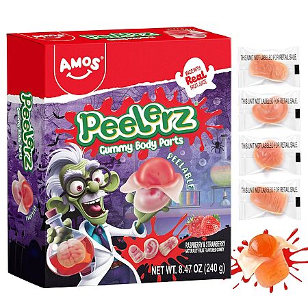 48-Count Amos Halloween Peelerz Body Parts Gummy Candy $7.64 w/ S&S + Free Shipping w/ Prime or on $35+