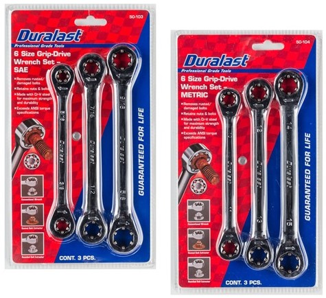 Woot, Grip-Tite/Duralast 6-Size Grip Drive Wrench Set (SAE or Metric), $9.99, free shipping for Prime