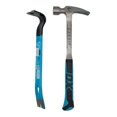 ymmv OX Tools OX Tools Pro 22-Ounce Framing Hammer and 15-Inch Pry Bar Combo Pack in the Hammers department at Lowes.com $8.47