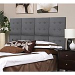 Walmart: Set of 8 Luxe Upholstered 18&quot; x 18&quot; Headboard Wall Panels for F/Q Bed $50