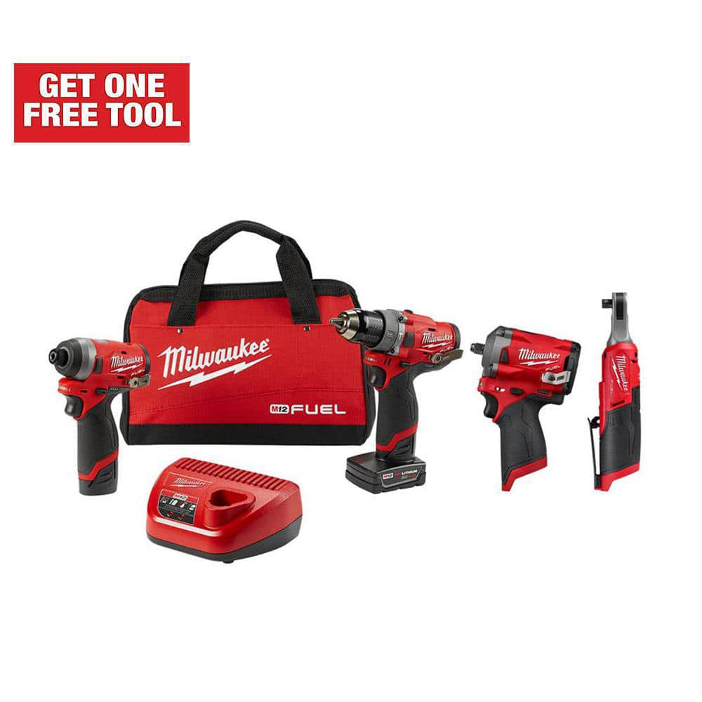 Milwaukee Drill and Driver Kit + 3/8 impact + 3/8 high speed ratchet 403
