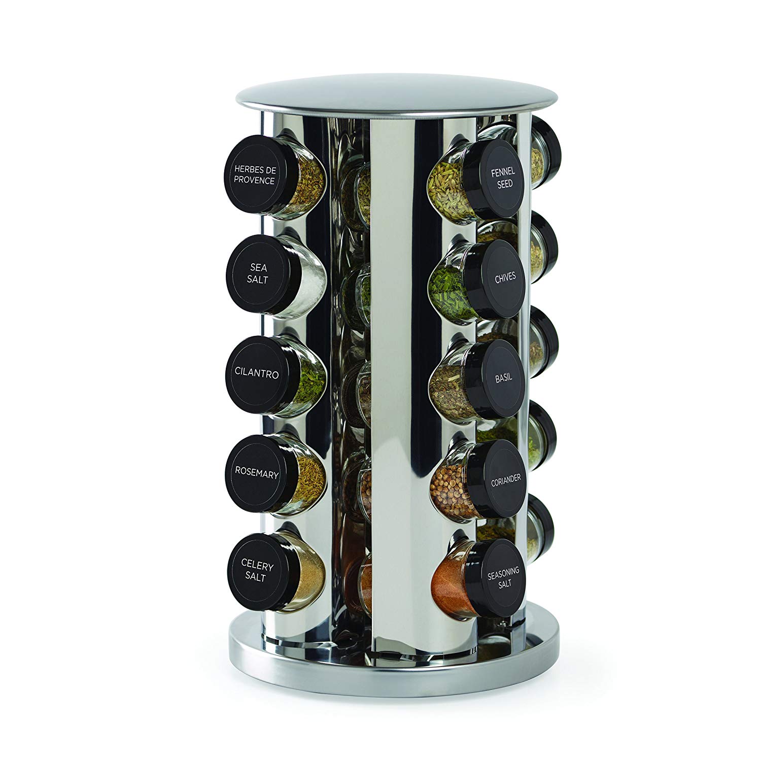 Kamenstein 30020 Revolving 20 Jar Countertop Spice Rack Tower