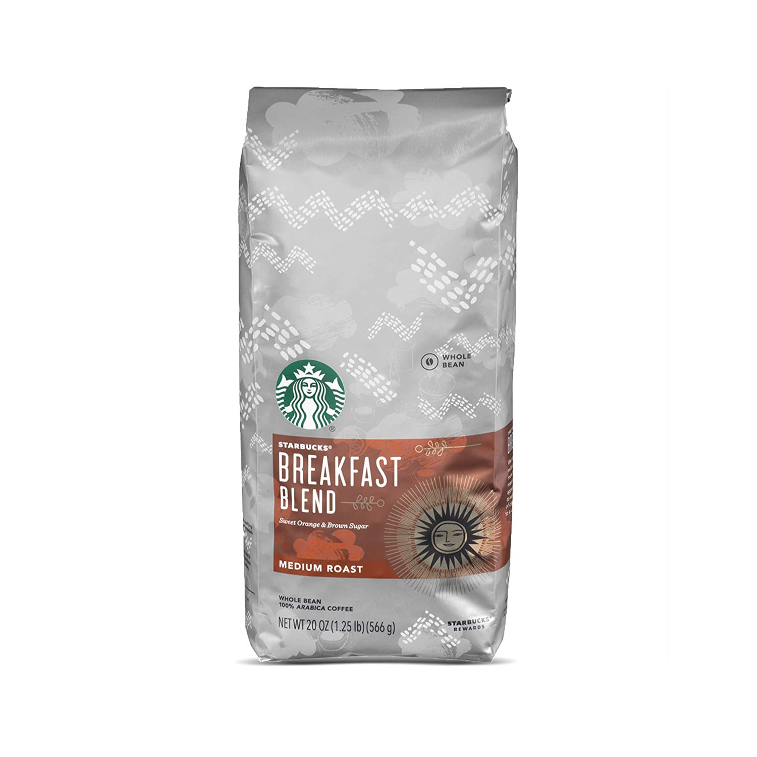 Amazon: Starbucks Breakfast Blend Medium Roast Whole Bean Coffee, 20 Ounce (Pack of 1) $5.00 + FREE Shipping on orders over $25