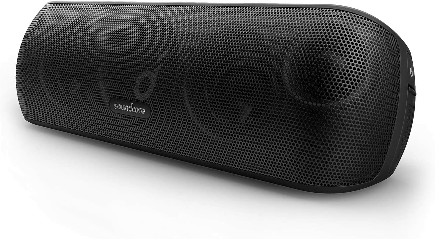Soundcore Motion+ Bluetooth Speaker with Hi-Res 30W Audio, BassUp, Wireless Speaker, App, Custom EQ, 12H Playtime, Waterproof, USB-C, For Home Office : Electronics $85