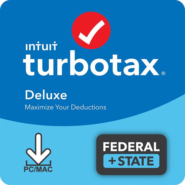 TurboTax Deluxe on Walmart.com - PC/Digital Download: Federal Only $30, Federal+State $40