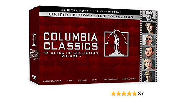 Columbia Classics 4K Ultra HD Collection Volume 2 (Anatomy of a Murder / Oliver! / Taxi Driver / Stripes / Sense and Sensibility / The Social Network) - SET (BD-14) [4K U - $75.19