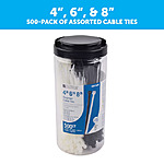 500-Pack Utilitech Nylon Zip Ties with UV Protection $4 + Free Store Pickup