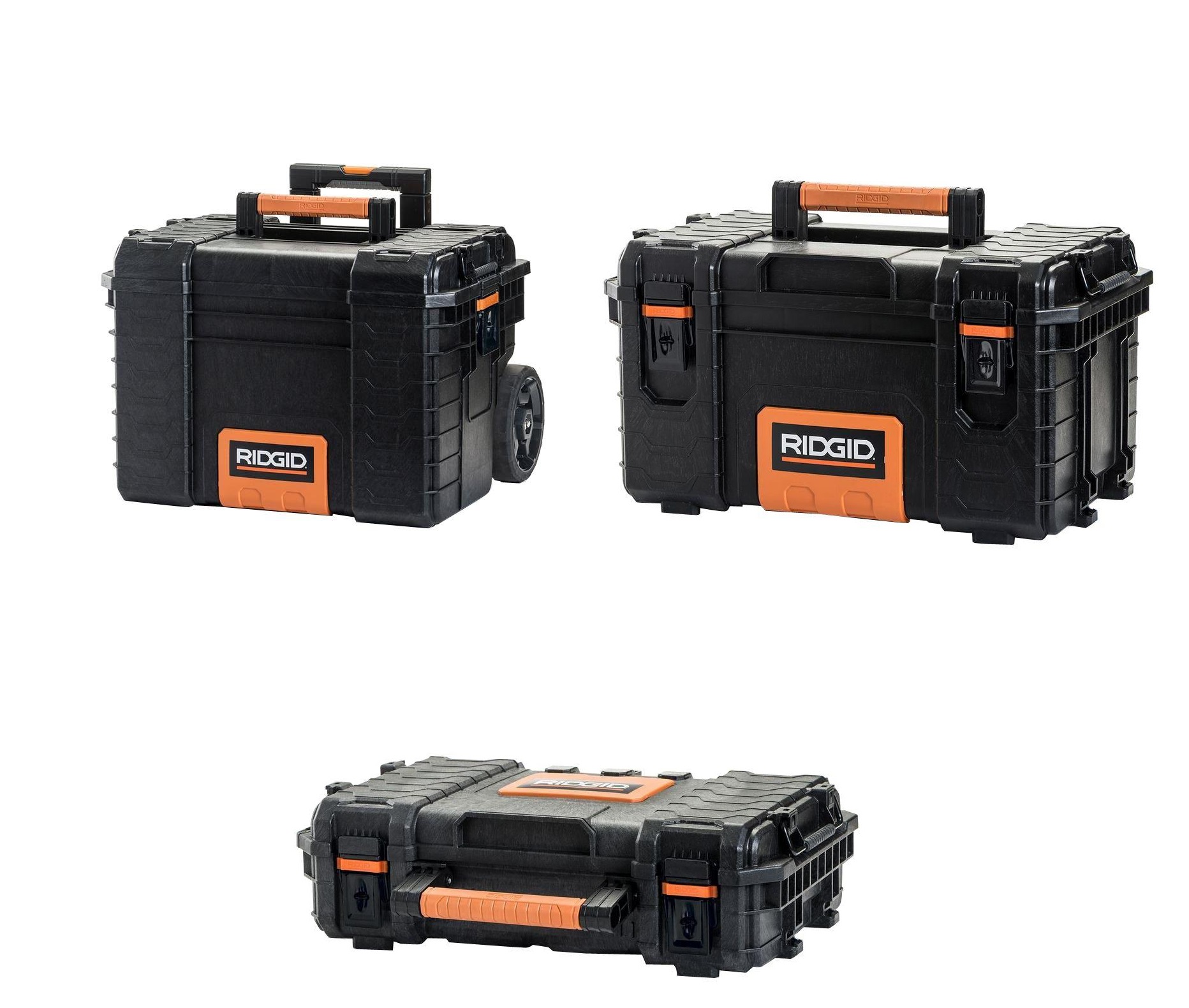 3 Piece 22 Ridgid Pro Tool Box Cart Organizer Combo