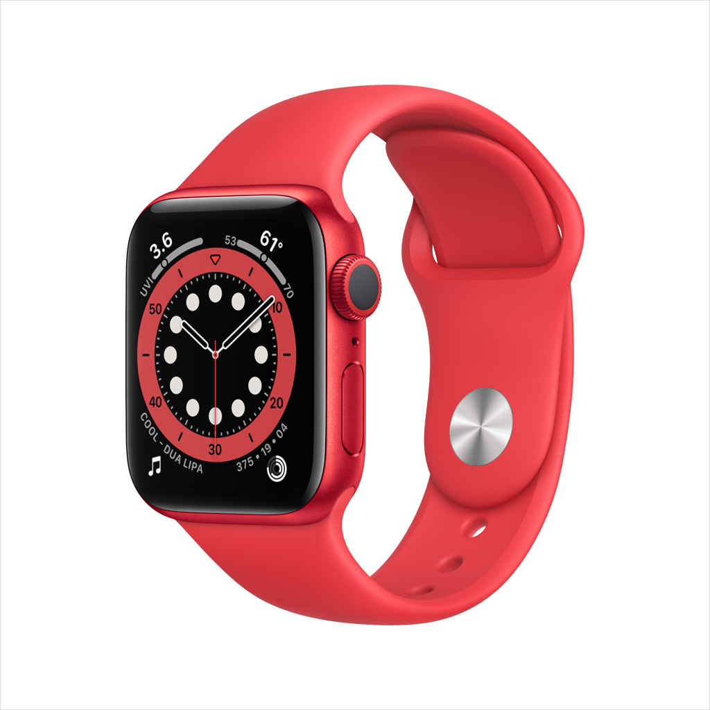 Apple Watch Series 6 GPS, 40mm PRODUCT(RED) Aluminum Case with PRODUCT(RED) Sport Band - Regular - Walmart.com - $339