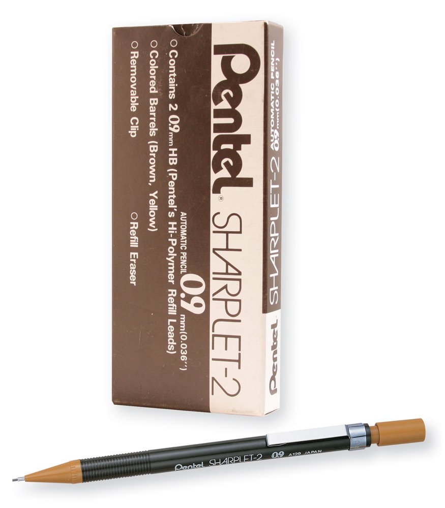 Pentel Sharplet2 Automatic Pencils 09 mm Brown 12Pk ships free $2.49