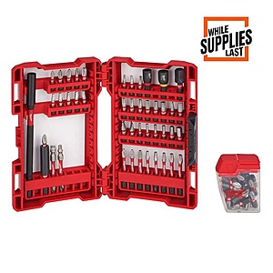 70-Piece Milwaukee Shockwave Impact Duty Alloy Steel Screwdriver Bit Set $22.50 + Free S&H