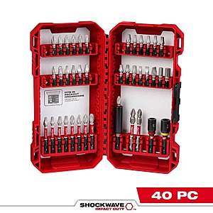 SHOCKWAVE Impact Duty Alloy Steel Screw Driver Drill Bit Set (40-Piece) $14.97