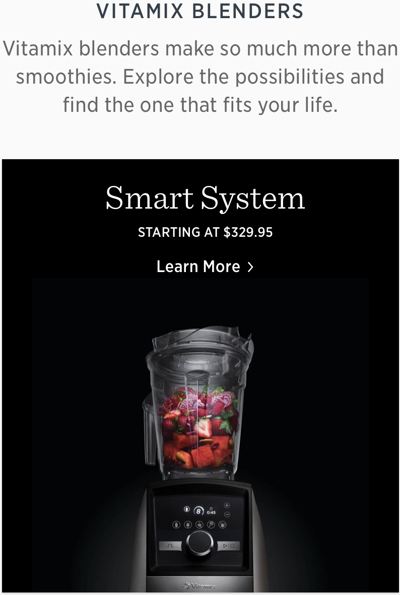 20% off and free shipping over $100 at vitamix.com for first responders