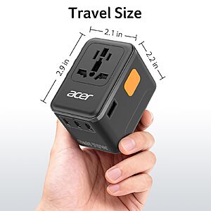 Acer 70W GaN Universal Travel World Adapter and Charger $20 + free shipping at Amazon