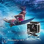 AKASO Brave 4 4K 20MP WiFi Action Camera Ultra HD with EIS 30m Underwater Waterproof Camera Remote Control 5X Zoom with 2 Batteries and Helmet Accessories Kit $79.99