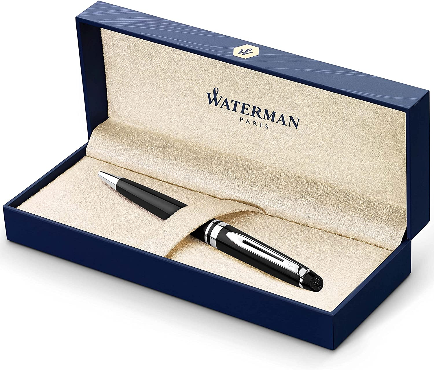 Waterman Expert Black Ballpoint Pen CT, Medium Point, Blue Ink ($29.99 w/ Free Prime Ship) $29.99