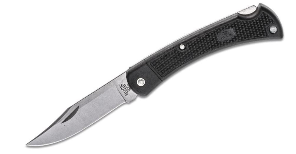 Buck 110 Made in USA Folding Hunter LT 3.75" Knife Blade Black Nylon Handles, Poly Sheath ($19.97 w/ Free Walmart Pickup)