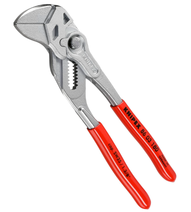 KNIPEX Pliers Wrench plastic coated 180 mm  86 03 180 ($40.88 w/ Free Ship from Germany)