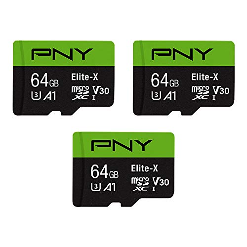 3 Pack PNY 64GB Elite-X Class 10 U3 V30 microSDXC Flash Memory Card 3-Pack  ($18.49 w/ Free Prime Ship)
