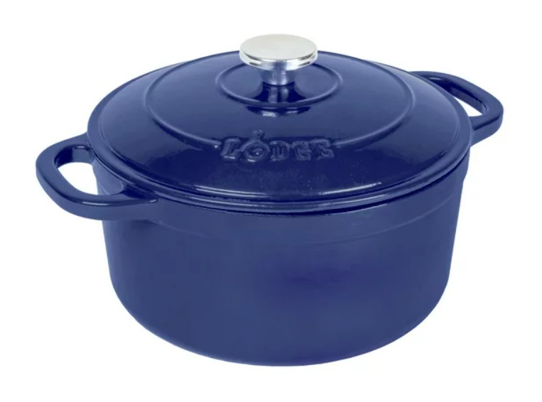 Lodge 5.5 Quart Enameled Cast Iron Dutch Oven, Indigo and Other Colors ($39.98 w/ Free Ship)