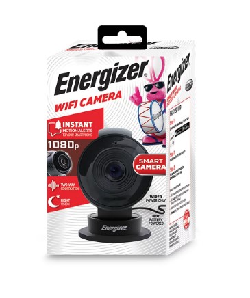 Energizer Smart Wi-Fi Black Security Camera, 1080P Full HD, USB, Indoor use Cloud/Micro-SD Card Support ($16.88 w/ Free Walmart + Ship or Pickup In-Store)