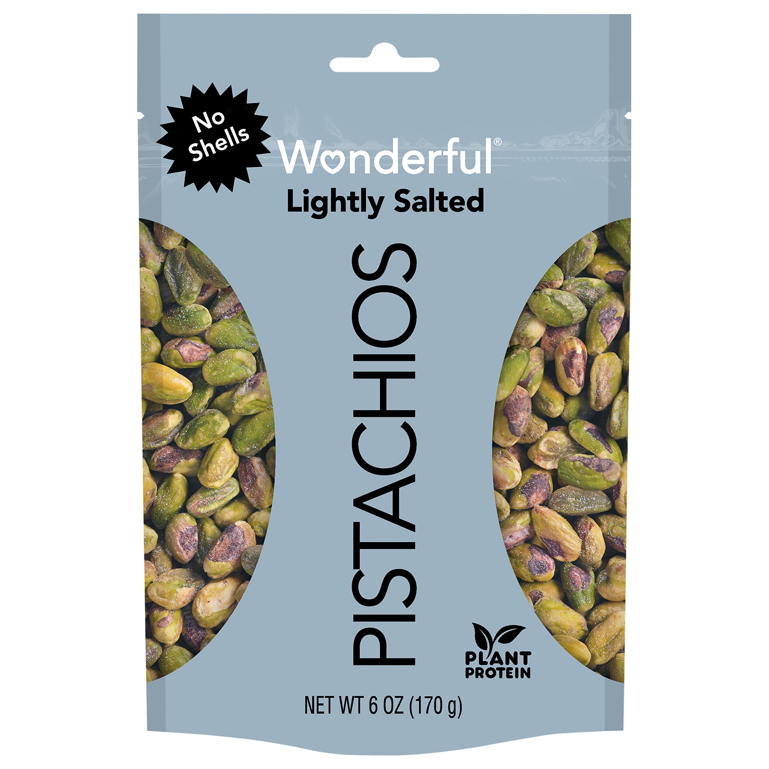 Wonderful Pistachios, No Shells, Lightly Salted Nuts, 6oz Resealable Bag ($3.81 at 15% Sub and Save Discount Level - Prime Ship is Free)