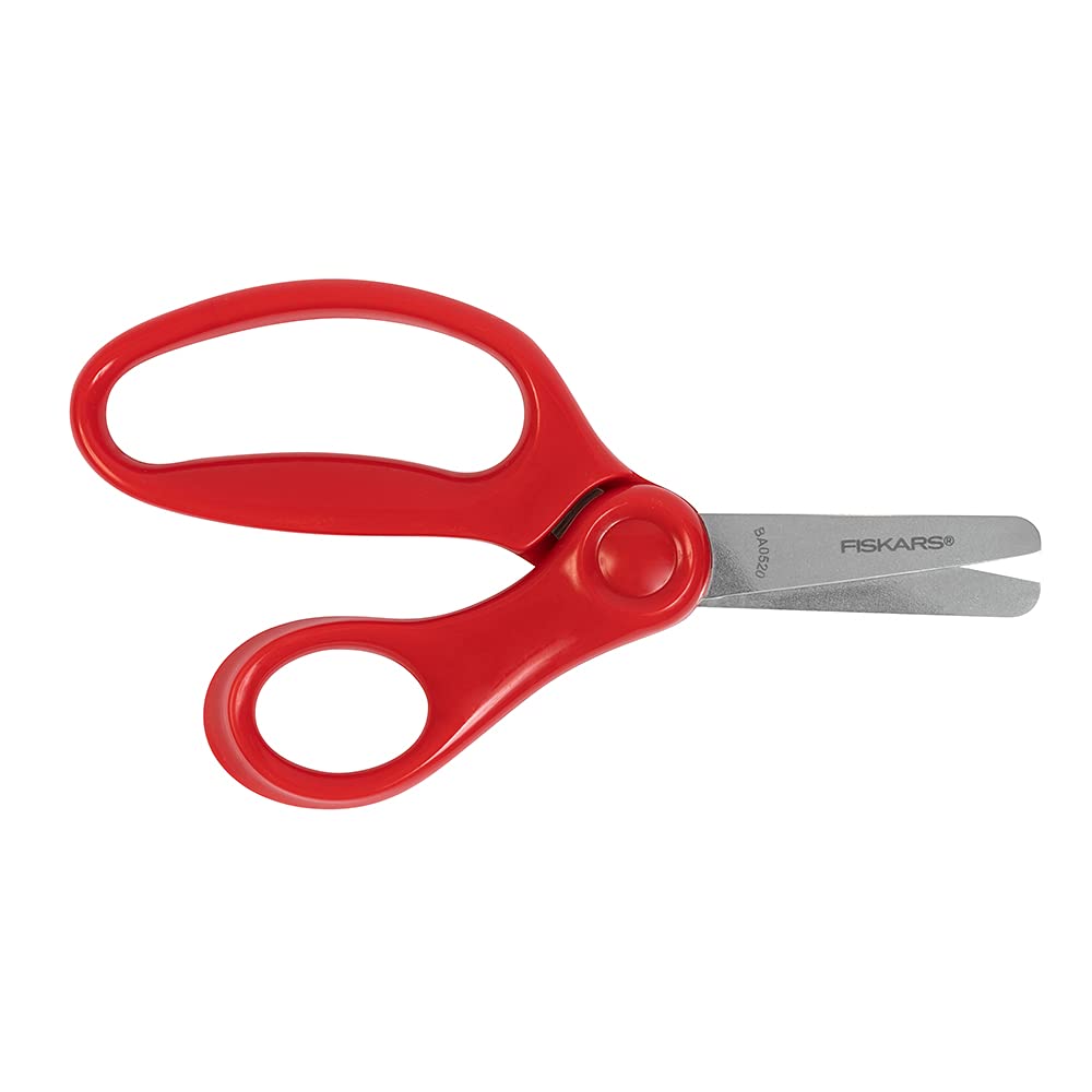 Fiskars 5" Blunt-Tip Scissors for Kids 4-7 - Scissors for School or Crafting - Back to School Supplies - Red ($1.59 w/ Free Prime Ship)