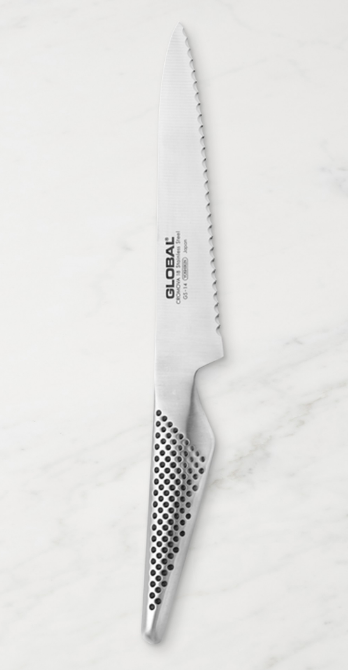 Global Classic Serrated Utility Knife, 6"  ($49.95 w Free Ship from William Sonoma)