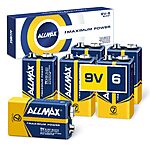 Allmax 9V Alkaline Batteries (6 Count) – 7-Year Shelf Life, Leakproof Design  ($6.64 after 5% Sub 'n Save w/ Free Prime Ship)