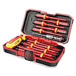 HURRICANE 1000V Insulated Electrician Screwdriver Set, 13-Pieces CR-V Magnetic Phillips Slotted Pozidriv Torx Screwdriver ($20.97 w/ Free Prime Ship)