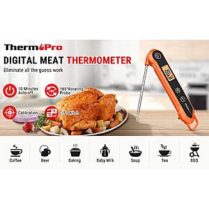 ThermoPro Digital Instant Read Meat Thermometer (Orange)