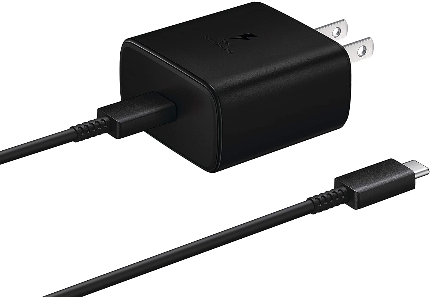 Samsung 45W USB-C Super Fast Charging Wall Charger - ($34.99) Black (US Version with Warranty), 45W TA w/Cable, Black