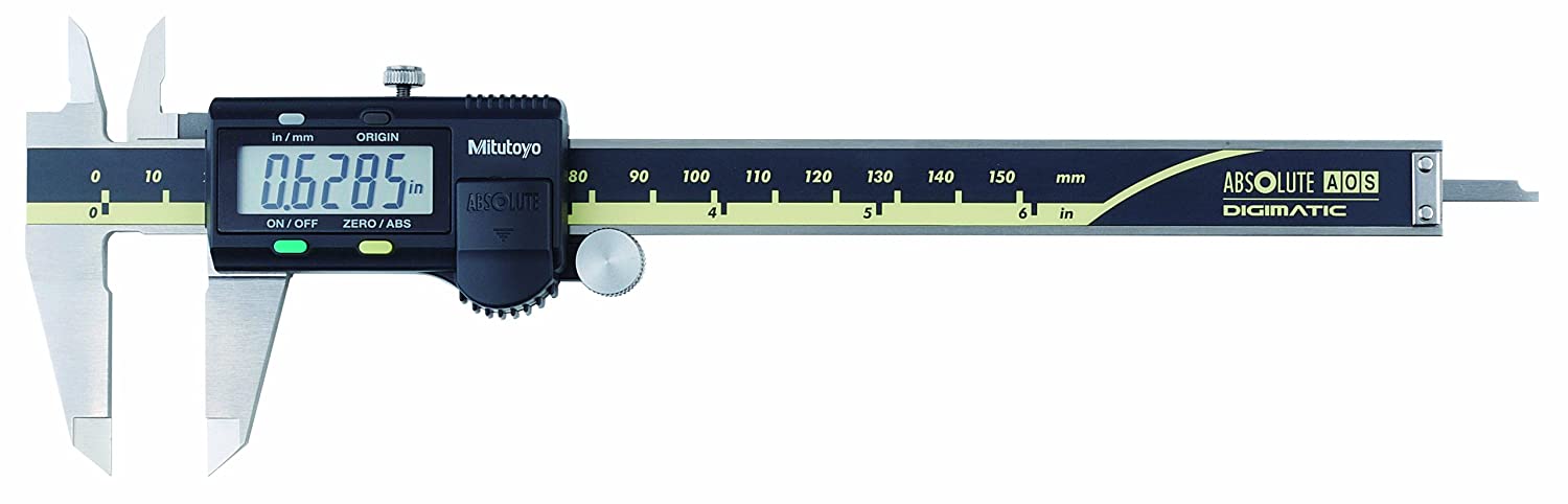 Mitutoyo 500-196-30 Advanced Onsite Sensor (AOS) Absolute Scale Digital Caliper, 0 to 6"/0 to 150mm Measuring Range, 0.0005"/0.01mm R ($99.13 after 15% Prime Discount w/ Free Ship)