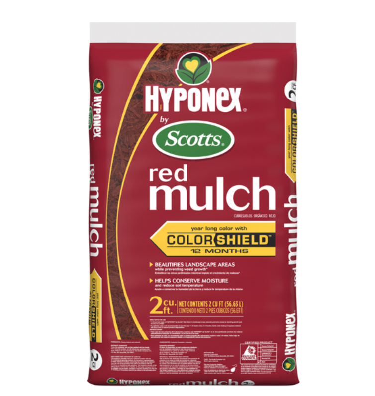 2 cu ft Hyponex by Scotts Red Mulch (3 colors) $2.97 + Free store pick up at Walmart